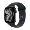 Watch Apple Watch Series 11 (2025) GPS 46mm Jet Black Aluminium Case with Black Sport Band S/M - Black